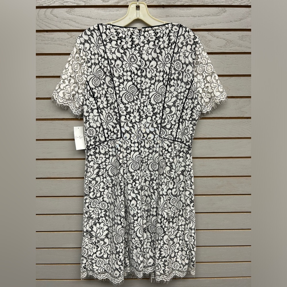 Jessica Simpson Black and White Lace Dress - Picture 9 of 11